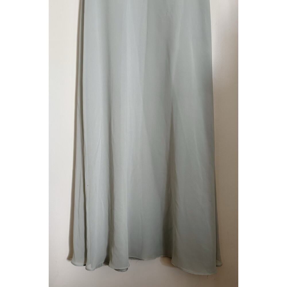 Light Blue Jenny Yoo Como Bridesmaid Chiffon Ruffle Tiered Dress 4 - Picture 3 of 11